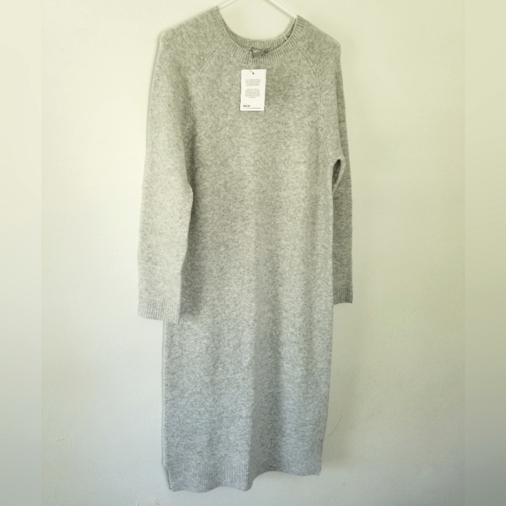NWT ASOS Knit Sweater Dress Heather Grey Size 4
